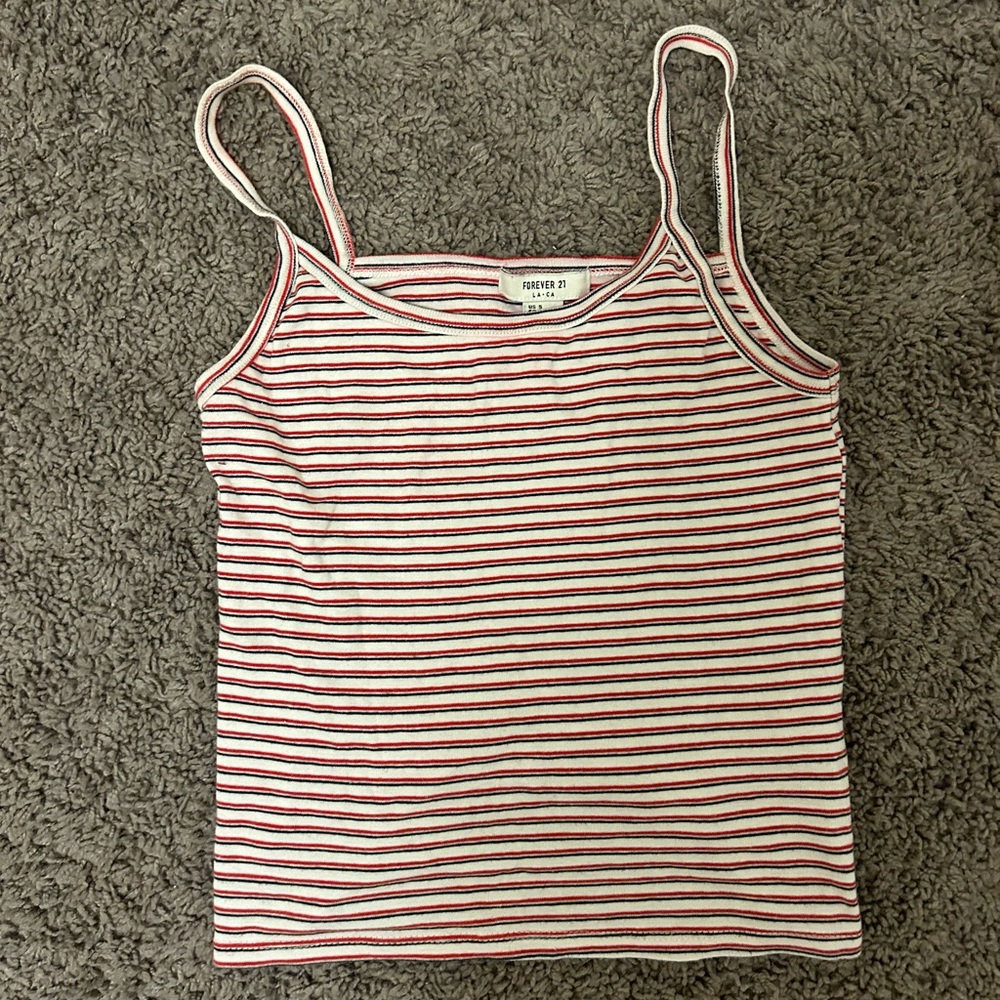 Red / Navy Forever21 Tank Top